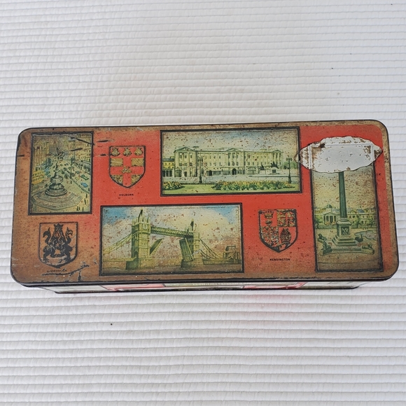 W&R Jacob & Co Biscuit Cookie Tin 8.5"x3.5" England London Scenes Cottagecore - Picture 6 of 9
